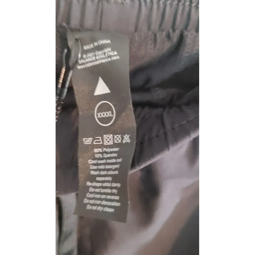 NWT Balance Collection shorts Black size 4XL Zippered pockets‎